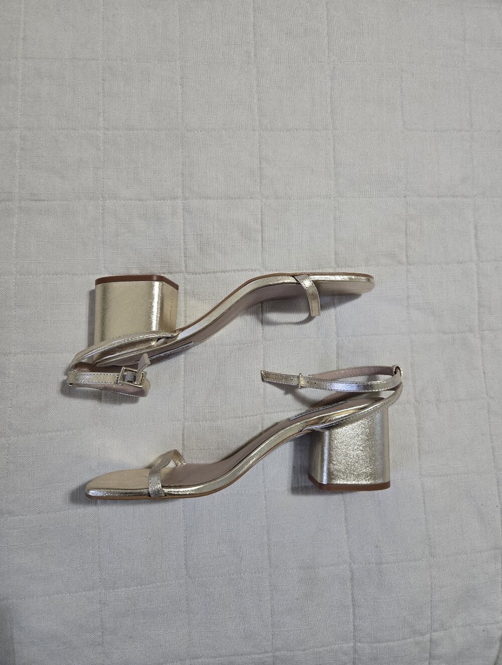 Steve Madden Gold Block Heels
